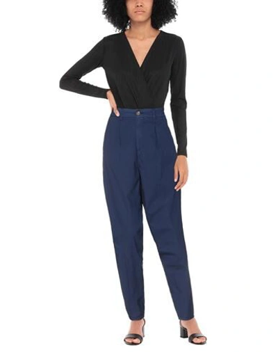 Shop Ab/soul Absoul Woman Pants Blue Size 29 Cotton, Elastane