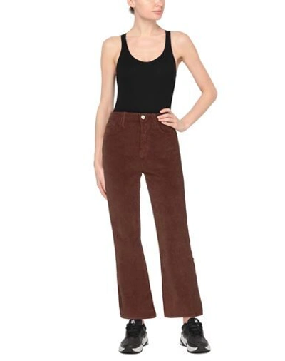 Shop Frame Woman Pants Brown Size 30 Cotton, Elastane