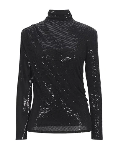 Shop Frankie Morello Woman Turtleneck Black Size Xs Polyamide, Metallic Fiber, Elastane, Viscose, Polyest