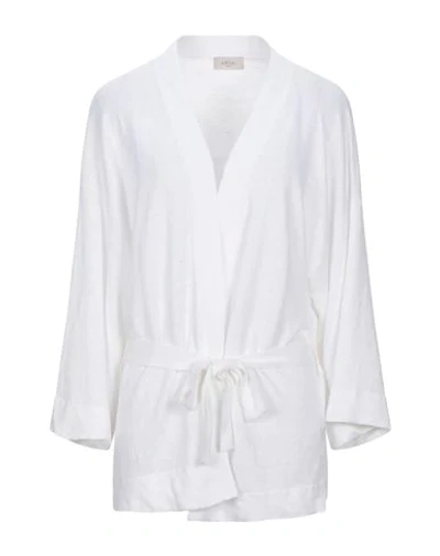 Shop Altea Woman Cardigan White Size Xs Linen