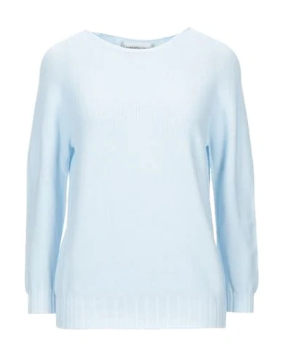 Shop Lamberto Losani Sweaters In Sky Blue