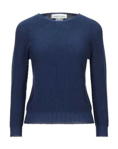 Shop Lamberto Losani Sweaters In Dark Blue