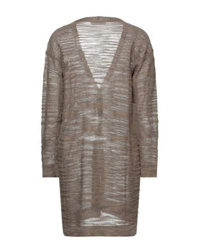 Shop Fabiana Filippi Woman Cardigan Khaki Size 4 Linen, Polyester, Metallic Fiber, Polyamide