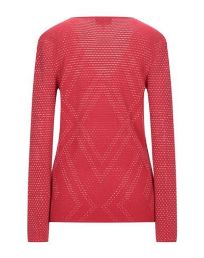 Shop Emporio Armani Woman Sweater Red Size 2 Viscose, Polyester, Cotton, Polyamide