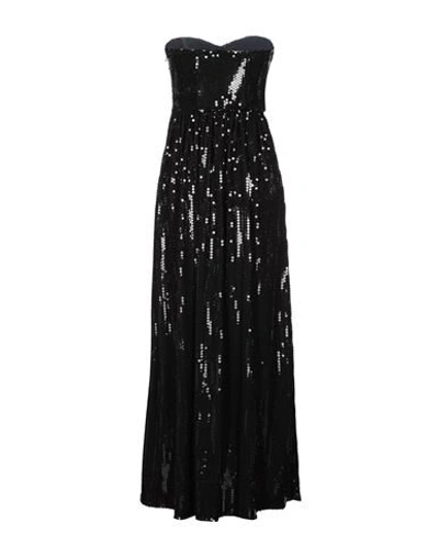 Shop Amen Woman Maxi Dress Black Size 6 Polyester, Acetate, Polyamide, Elastane