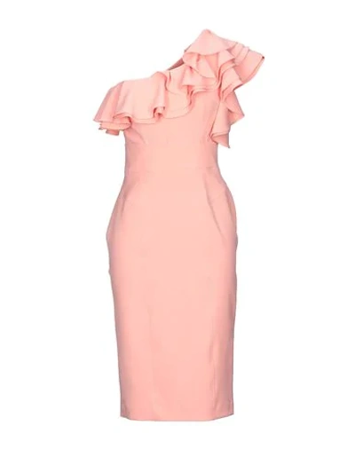 Shop Atelier Legora Knee-length Dresses In Salmon Pink