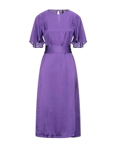 Shop Manila Grace Woman Midi Dress Purple Size 6 Polyester