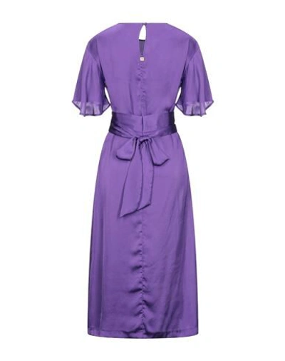 Shop Manila Grace Woman Midi Dress Purple Size 6 Polyester