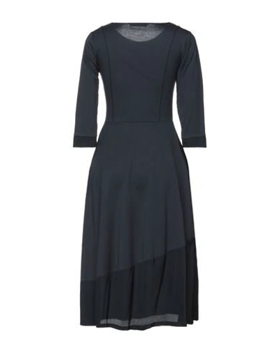 Shop Anna Seravalli 3/4 Length Dresses In Dark Blue