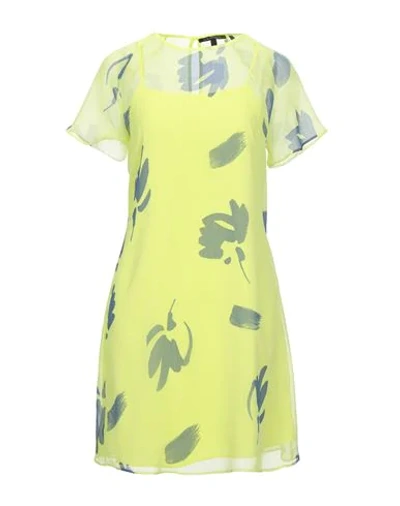 Shop Armani Exchange Woman Mini Dress Acid Green Size 4 Polyester