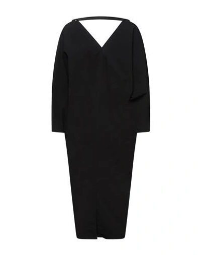 Rick Owens Midi Dresses In Black