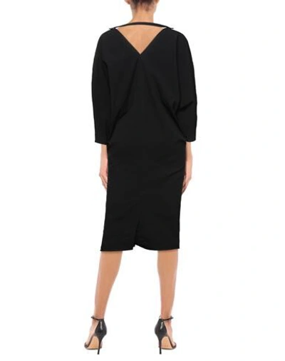 Rick Owens Midi Dresses In Black