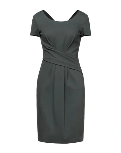 Shop Emporio Armani Woman Mini Dress Dark Green Size 14 Viscose, Polyamide, Elastane