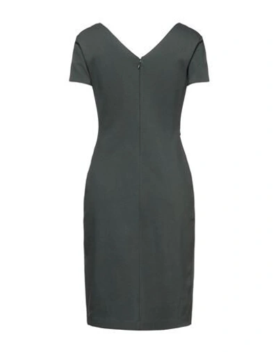 Shop Emporio Armani Woman Mini Dress Dark Green Size 14 Viscose, Polyamide, Elastane