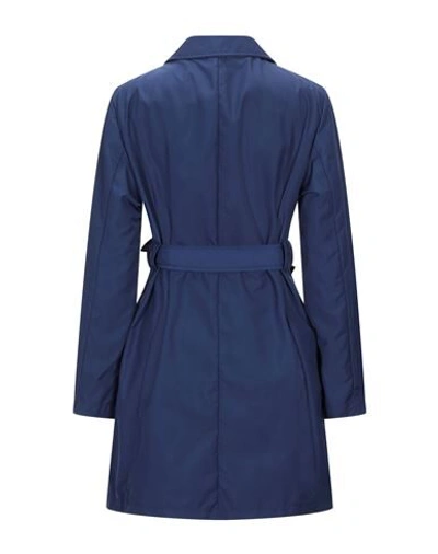 Shop Geospirit Woman Overcoat & Trench Coat Blue Size 12 Polyester