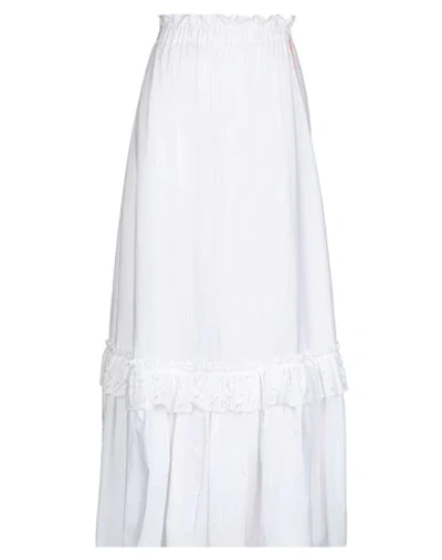 Shop Gna Long Skirts In White