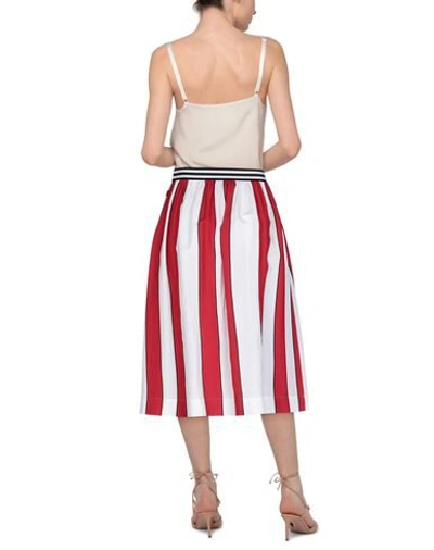 Shop Woolrich Woman Midi Skirt Red Size Xs Viscose, Polyamide