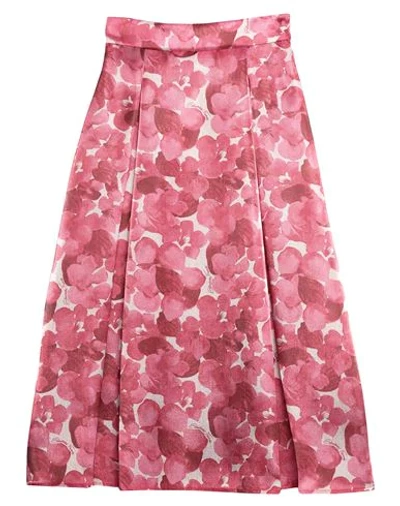 Shop Elisabetta Franchi Woman Midi Skirt Fuchsia Size 4 Polyester In Pink