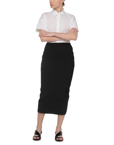 Rick Owens Midi Skirts In Black