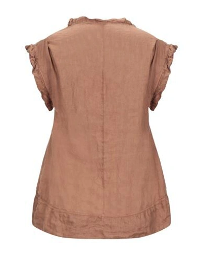 Shop Alessia Santi Blouses In Camel