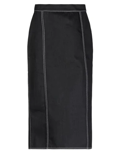 Shop Alexander Mcqueen Denim Skirts In Black