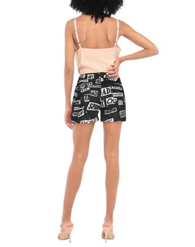 Moschino Printed Denim Shorts In Black
