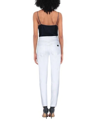 Shop Nenette Woman Jeans White Size 25 Cotton, Elastomultiester, Elastane