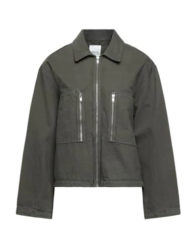 Shop Wood Wood Denim Outerwear In Military Green