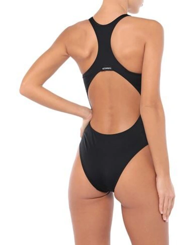 Shop Vetements One-piece Swimsuits In Black