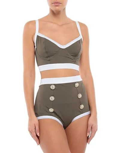 Shop Balmain Bikini In Military Green