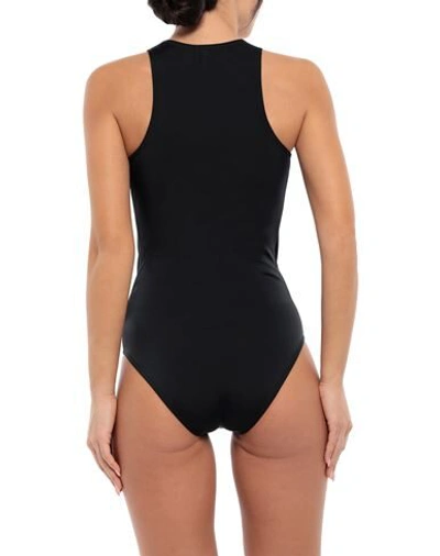 Shop Balmain One-piece Swimsuits In Black