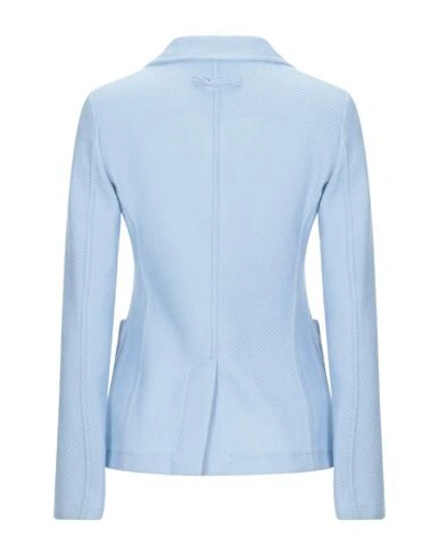 Shop T-jacket By Tonello Woman Blazer Sky Blue Size S Cotton