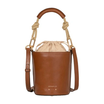Shop Vanessa Bruno Mini Holly Bucket Bag In Cognac