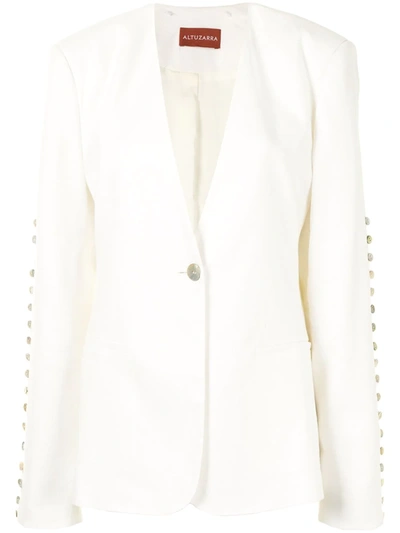 Shop Altuzarra Fern Single-breasted Blazer In White