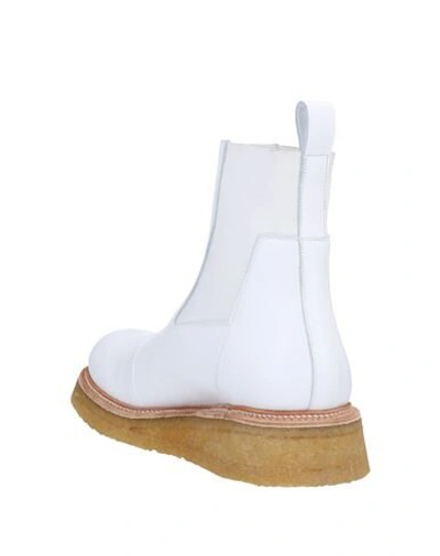 Shop Rick Owens Man Ankle Boots White Size 10 Soft Leather