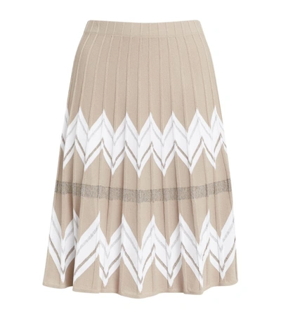 Shop D-exterior Pleated Knitted Skirt