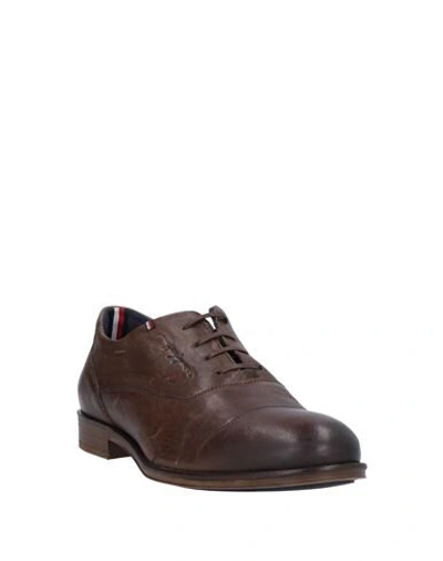 Shop Tommy Hilfiger Laced Shoes In Dark Brown