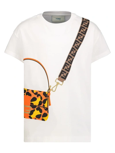 Shop Fendi Kids T-shirt For Girls In White