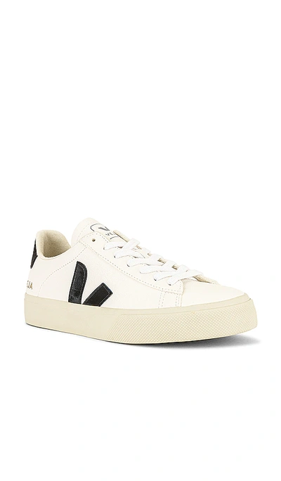 Veja Leather Sneakers Campo In Extra White & Black