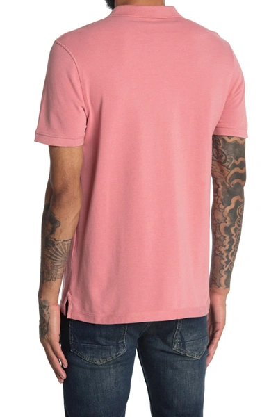 Shop Allsaints Reform Slim Fit Polo Shirt In Moth Pink Marl