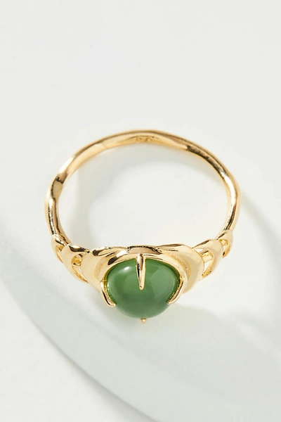 Shop Studio Grun Seven Moons Ring In Green