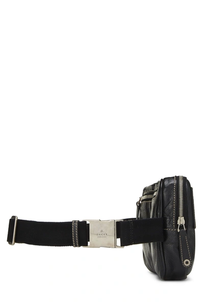 Pre-owned Gucci Black Leather Belt Bag