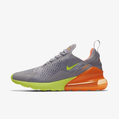 Shop Nike Air Max 270 Men's Shoe (atmosphere Grey) In Atmosphere Grey,total Orange,hot Punch,volt