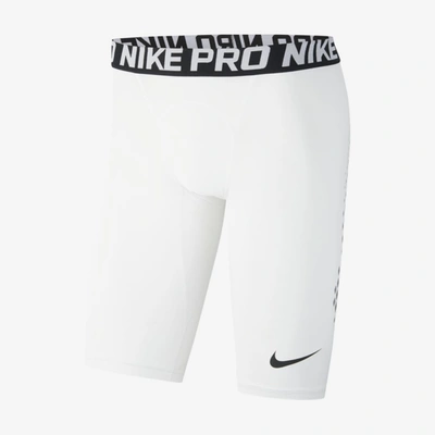 Nike Men's Pro Baseball Slider Shorts In White/wolf Grey/black | ModeSens