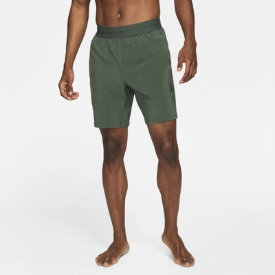Shop Nike Men's  Yoga Dri-fit Shorts In Green