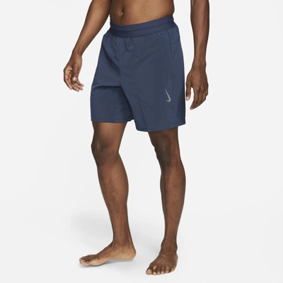 Shop Nike Men's  Yoga Dri-fit Shorts In Blue