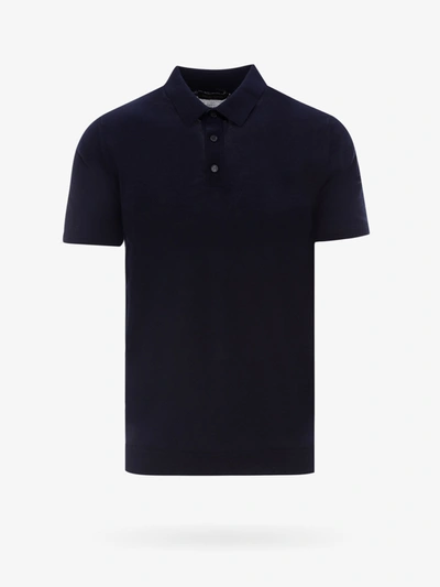 Shop Roberto Collina Polo Shirt In Blue