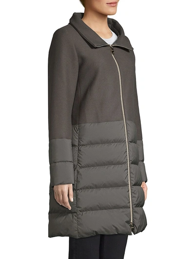 Shop Herno Women's Nuage Wool-blend Puff Down Jacket In Navy