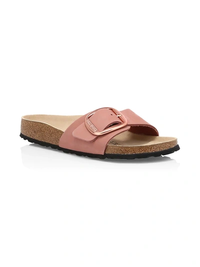 Shop Birkenstock Women's Madrid Big Buckle Leather Sandals In Old Rose