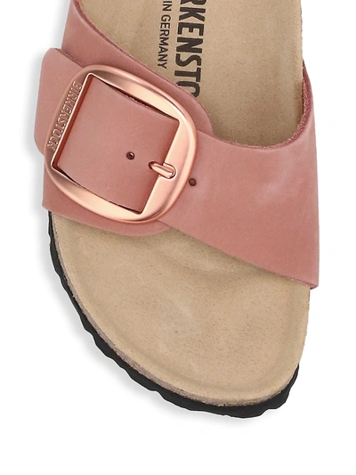 Shop Birkenstock Women's Madrid Big Buckle Leather Sandals In Old Rose